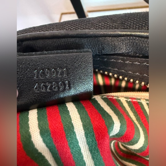 Gucci Black Canvas Shoulder Bag with GG Monogram - Picture 15 of 15